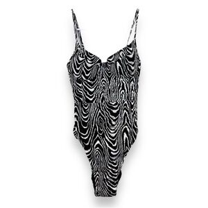 Jonathan Simkhai Animal Print One Piece Resortwear Designer Swimsuit XS NWT